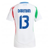 Camiseta Italia Matteo Darmian #13 Segunda Equipación Replica Eurocopa 2024 para mujer mangas cortas